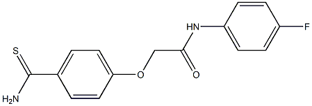 2-(4-carbamothioylphenoxy)-N-(4-fluorophenyl)acetamide Struktur