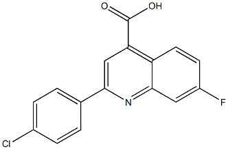 2-(4-chlorophenyl)-7-fluoroquinoline-4-carboxylic acid Struktur