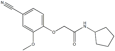 2-(4-cyano-2-methoxyphenoxy)-N-cyclopentylacetamide Struktur