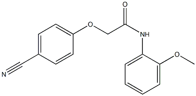 2-(4-cyanophenoxy)-N-(2-methoxyphenyl)acetamide Struktur