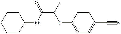 2-(4-cyanophenoxy)-N-cyclohexylpropanamide Struktur