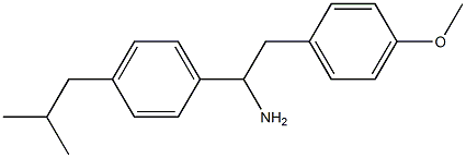 2-(4-methoxyphenyl)-1-[4-(2-methylpropyl)phenyl]ethan-1-amine Struktur