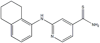 2-(5,6,7,8-tetrahydronaphthalen-1-ylamino)pyridine-4-carbothioamide Struktur