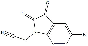 2-(5-bromo-2,3-dioxo-2,3-dihydro-1H-indol-1-yl)acetonitrile Struktur