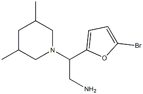 2-(5-bromo-2-furyl)-2-(3,5-dimethylpiperidin-1-yl)ethanamine Struktur