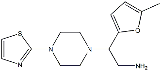 2-(5-methylfuran-2-yl)-2-[4-(1,3-thiazol-2-yl)piperazin-1-yl]ethan-1-amine Struktur