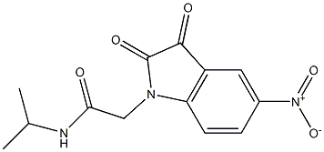 2-(5-nitro-2,3-dioxo-2,3-dihydro-1H-indol-1-yl)-N-(propan-2-yl)acetamide Struktur