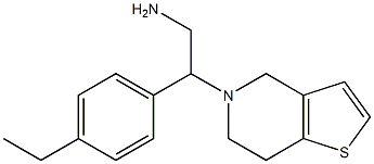 2-(6,7-dihydrothieno[3,2-c]pyridin-5(4H)-yl)-2-(4-ethylphenyl)ethanamine Struktur