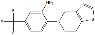 2-(6,7-dihydrothieno[3,2-c]pyridin-5(4H)-yl)-5-(trifluoromethyl)aniline Struktur