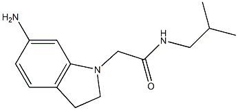 2-(6-amino-2,3-dihydro-1H-indol-1-yl)-N-(2-methylpropyl)acetamide Struktur