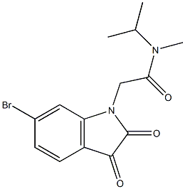 2-(6-bromo-2,3-dioxo-2,3-dihydro-1H-indol-1-yl)-N-methyl-N-(propan-2-yl)acetamide Struktur