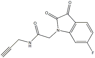 2-(6-fluoro-2,3-dioxo-2,3-dihydro-1H-indol-1-yl)-N-(prop-2-yn-1-yl)acetamide Struktur