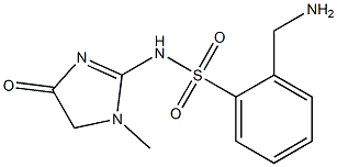 2-(aminomethyl)-N-(1-methyl-4-oxo-4,5-dihydro-1H-imidazol-2-yl)benzene-1-sulfonamide Struktur