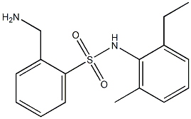 2-(aminomethyl)-N-(2-ethyl-6-methylphenyl)benzene-1-sulfonamide Struktur