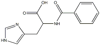 2-(benzoylamino)-3-(1H-imidazol-4-yl)propanoic acid Struktur