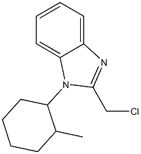 2-(chloromethyl)-1-(2-methylcyclohexyl)-1H-1,3-benzodiazole Struktur