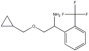 2-(cyclopropylmethoxy)-1-[2-(trifluoromethyl)phenyl]ethan-1-amine Struktur