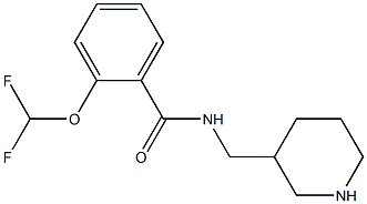 2-(difluoromethoxy)-N-(piperidin-3-ylmethyl)benzamide Struktur