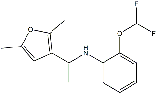 2-(difluoromethoxy)-N-[1-(2,5-dimethylfuran-3-yl)ethyl]aniline Struktur