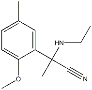 2-(ethylamino)-2-(2-methoxy-5-methylphenyl)propanenitrile Struktur