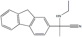 2-(ethylamino)-2-(9H-fluoren-2-yl)propanenitrile Struktur