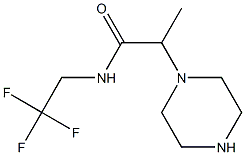 2-(piperazin-1-yl)-N-(2,2,2-trifluoroethyl)propanamide Struktur