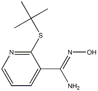 2-(tert-butylsulfanyl)-N'-hydroxypyridine-3-carboximidamide Struktur