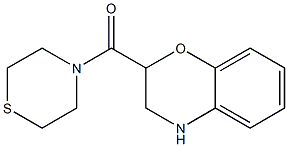 2-(thiomorpholin-4-ylcarbonyl)-3,4-dihydro-2H-1,4-benzoxazine Struktur