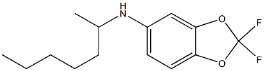 2,2-difluoro-N-(heptan-2-yl)-2H-1,3-benzodioxol-5-amine Struktur