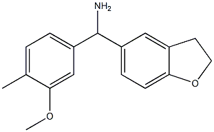 2,3-dihydro-1-benzofuran-5-yl(3-methoxy-4-methylphenyl)methanamine Struktur