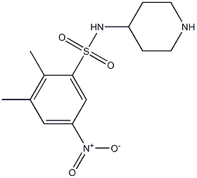 2,3-dimethyl-5-nitro-N-(piperidin-4-yl)benzene-1-sulfonamide Struktur