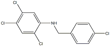 2,4,5-trichloro-N-[(4-chlorophenyl)methyl]aniline Struktur