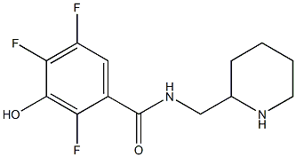 2,4,5-trifluoro-3-hydroxy-N-(piperidin-2-ylmethyl)benzamide Struktur