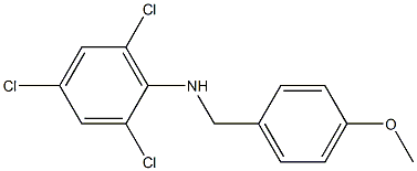 2,4,6-trichloro-N-[(4-methoxyphenyl)methyl]aniline Struktur