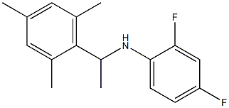 2,4-difluoro-N-[1-(2,4,6-trimethylphenyl)ethyl]aniline Struktur