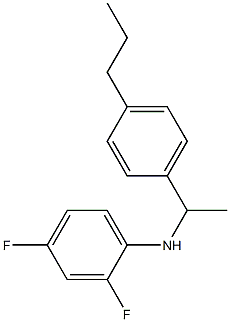 2,4-difluoro-N-[1-(4-propylphenyl)ethyl]aniline Struktur