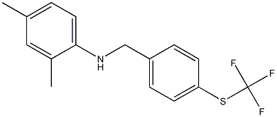 2,4-dimethyl-N-({4-[(trifluoromethyl)sulfanyl]phenyl}methyl)aniline Struktur