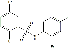 2,5-dibromo-N-(2-bromo-4-methylphenyl)benzene-1-sulfonamide Struktur