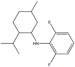 2,6-difluoro-N-[5-methyl-2-(propan-2-yl)cyclohexyl]aniline Struktur