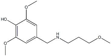 2,6-dimethoxy-4-{[(3-methoxypropyl)amino]methyl}phenol Struktur