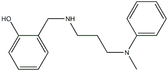 2-[({3-[methyl(phenyl)amino]propyl}amino)methyl]phenol Struktur