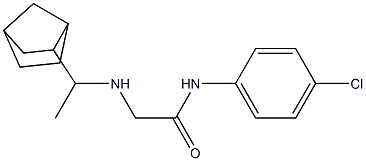 2-[(1-{bicyclo[2.2.1]heptan-2-yl}ethyl)amino]-N-(4-chlorophenyl)acetamide Struktur