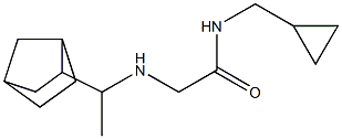 2-[(1-{bicyclo[2.2.1]heptan-2-yl}ethyl)amino]-N-(cyclopropylmethyl)acetamide Struktur