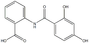 2-[(2,4-dihydroxybenzoyl)amino]benzoic acid Struktur