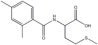 2-[(2,4-dimethylbenzoyl)amino]-4-(methylthio)butanoic acid Struktur