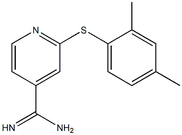 2-[(2,4-dimethylphenyl)sulfanyl]pyridine-4-carboximidamide Struktur