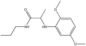 2-[(2,5-dimethoxyphenyl)amino]-N-propylpropanamide Struktur