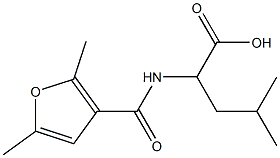 2-[(2,5-dimethyl-3-furoyl)amino]-4-methylpentanoic acid Struktur