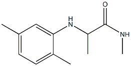 2-[(2,5-dimethylphenyl)amino]-N-methylpropanamide Struktur