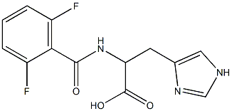 2-[(2,6-difluorophenyl)formamido]-3-(1H-imidazol-4-yl)propanoic acid Struktur